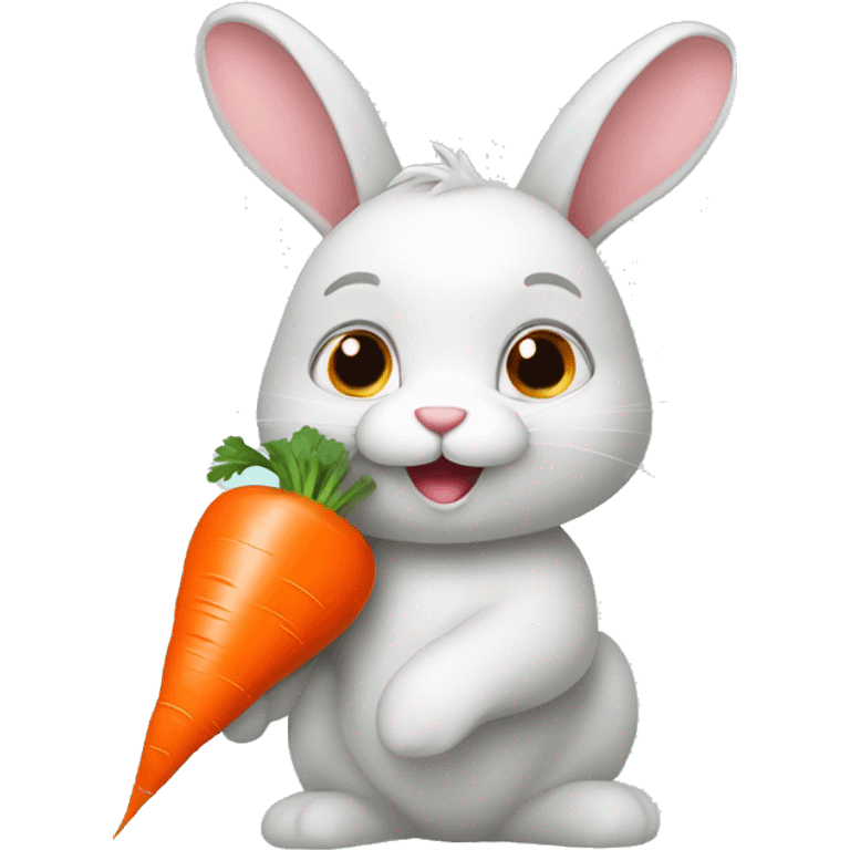 Rabbit with carrot emoji