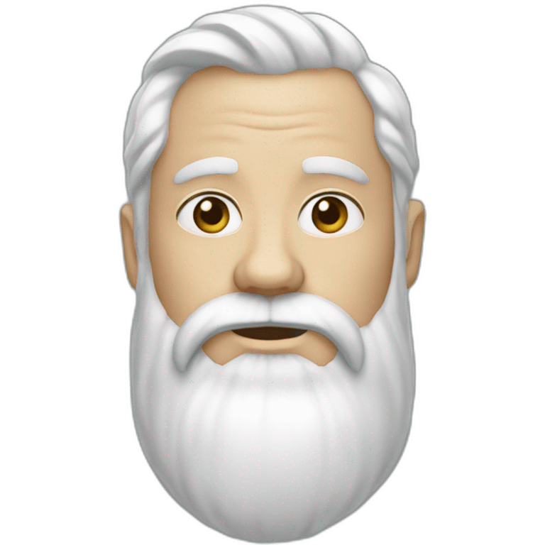 Barbe blanche emoji