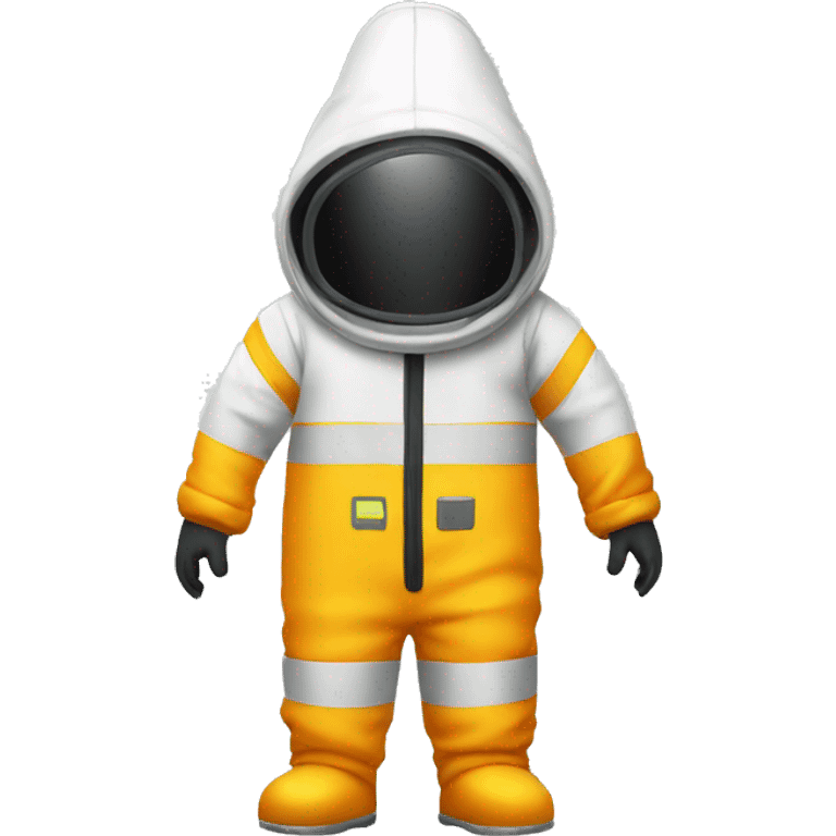 four hazmat suit emoji