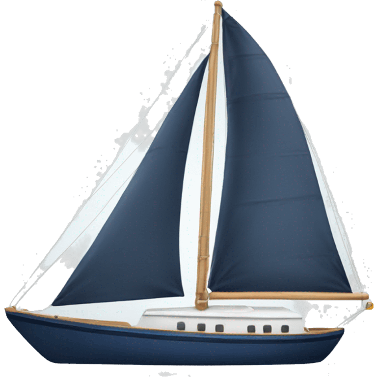 Sailboat with navy hull emoji