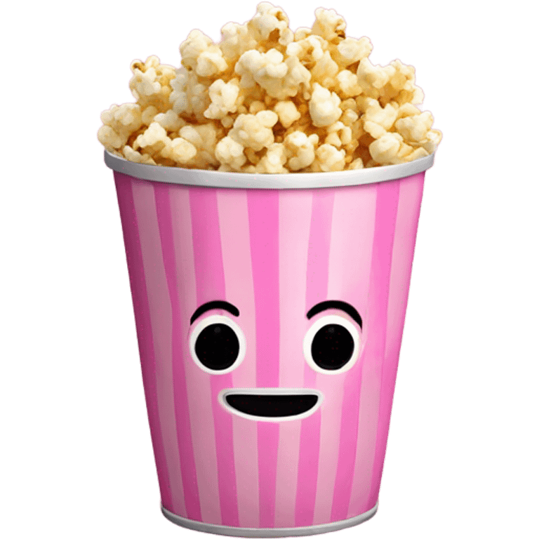 Pink popcorn bucket  emoji