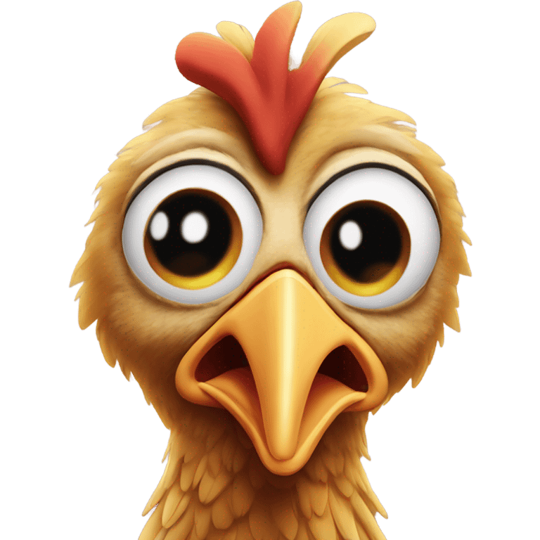 surprised chicken  emoji