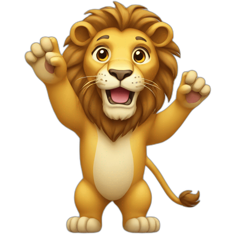  lion waving emoji