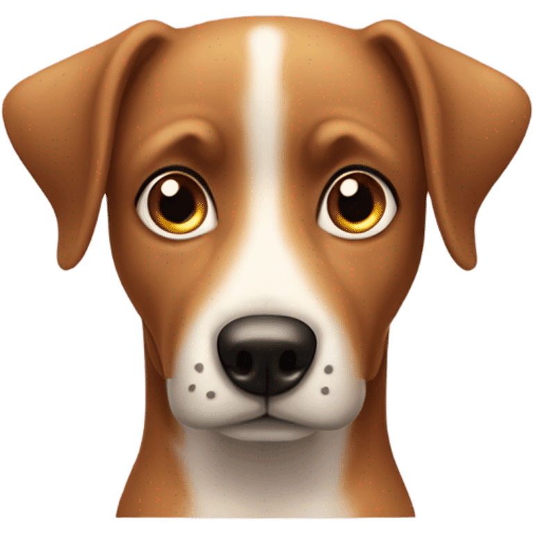 Emoji chien avec gros yeux mignons  emoji