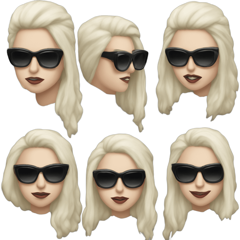 Lady Gaga black glasses Heavy Metal Lover emoji