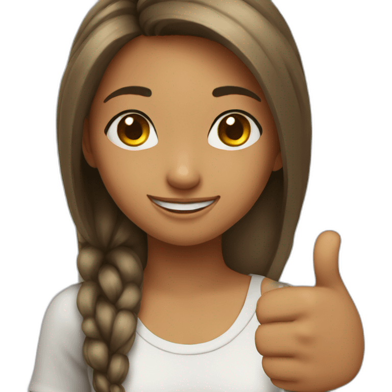 girl thumb up emoji