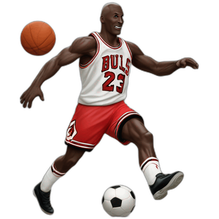 Michael jordan playing soccer emoji