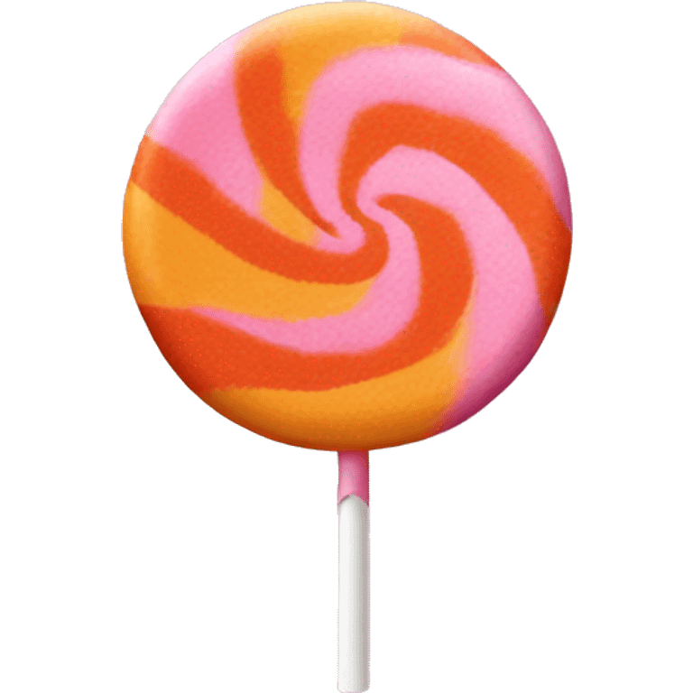 Pink and orange lollipop emoji