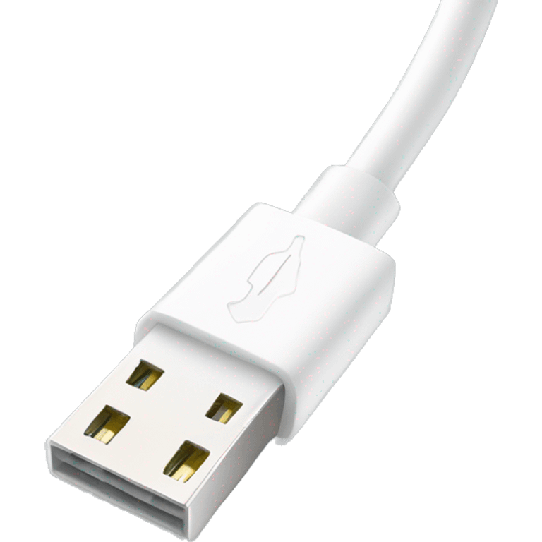 White usb cable emoji