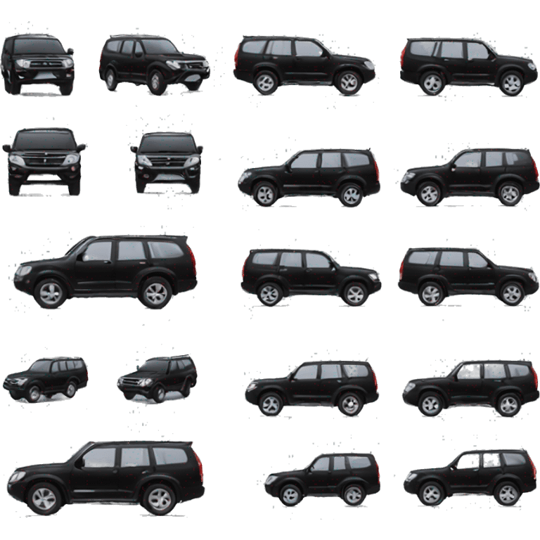 Black Mitsubishi pajero  emoji