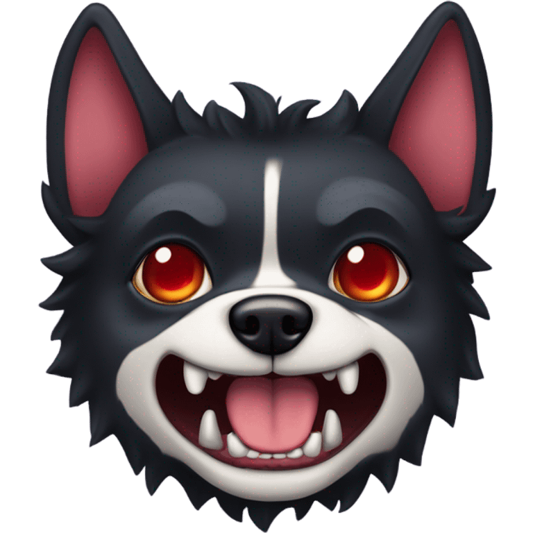 Vampire dog emoji