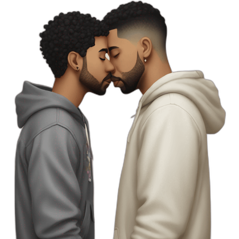 drake kissing 21savage emoji