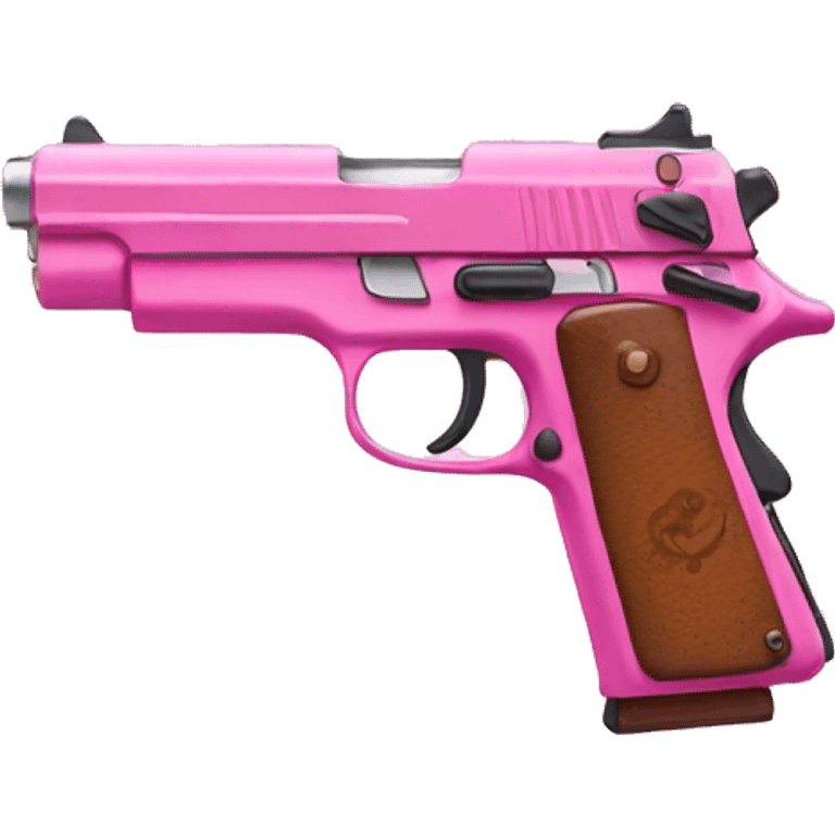 Pink pistol emoji