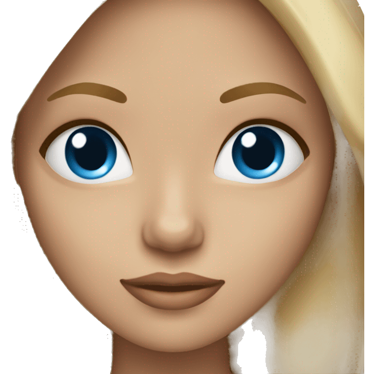 "bronde and blonde highlights girl with blue eyes" emoji