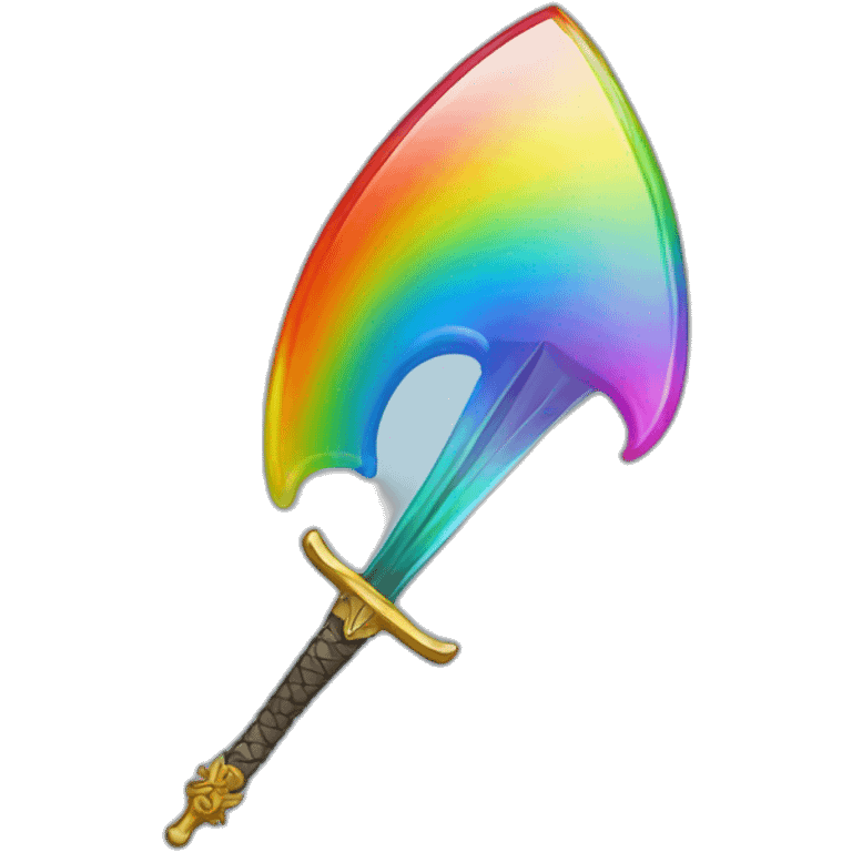 sword rainbow glass emoji