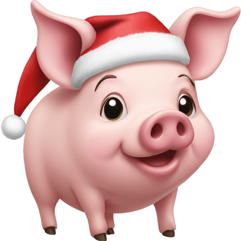 Christmas pig emoji