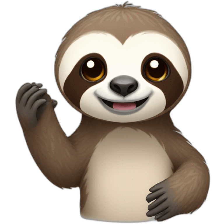 Sloth open palm emoji