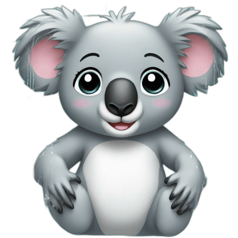 Koala in shower emoji