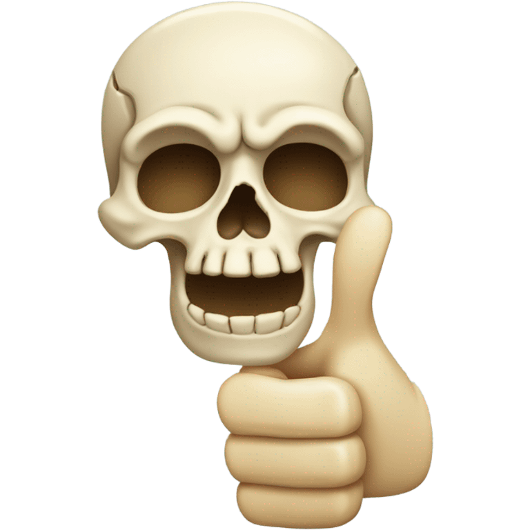 Skull thumbs up  emoji