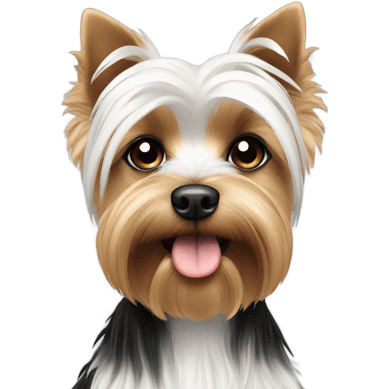 White and black yorkie emoji