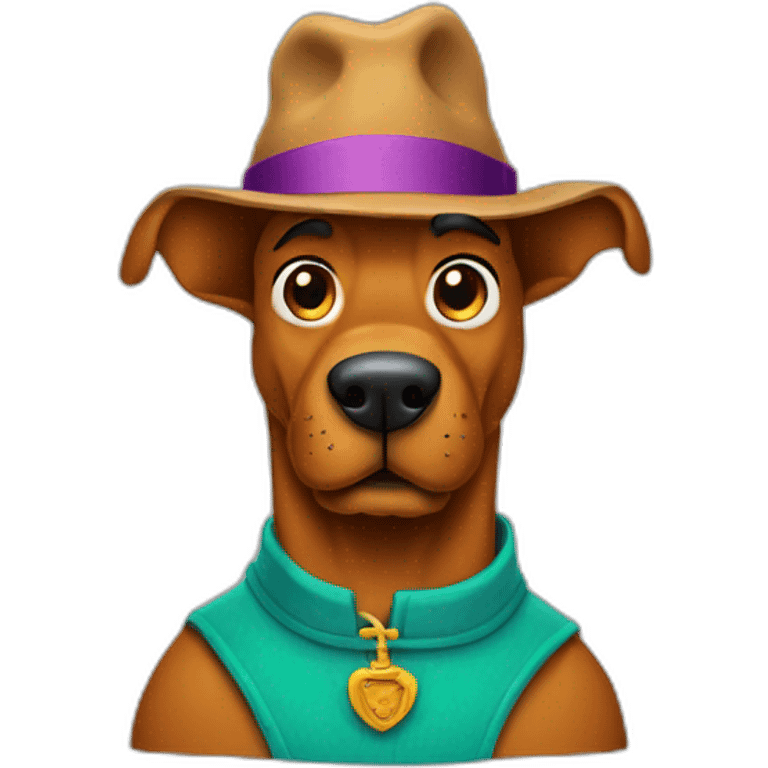 Scooby doo with a hat emoji