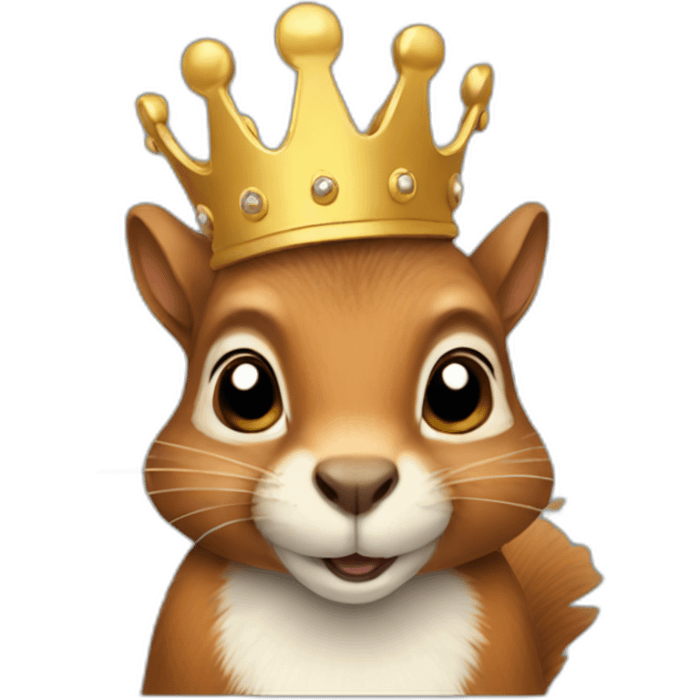 Squirrel with crown emoji