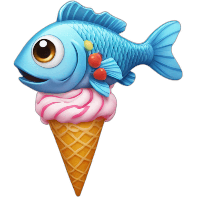 fish with icecream emoji