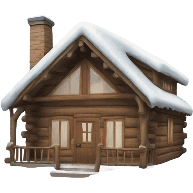 winter cabin emoji