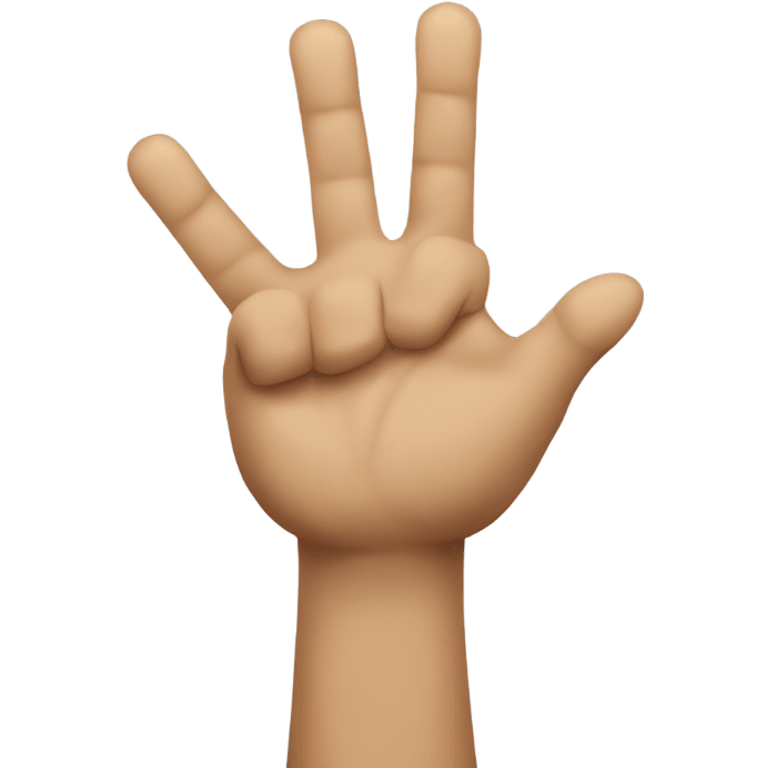 Person holding rock and roll hand sign emoji