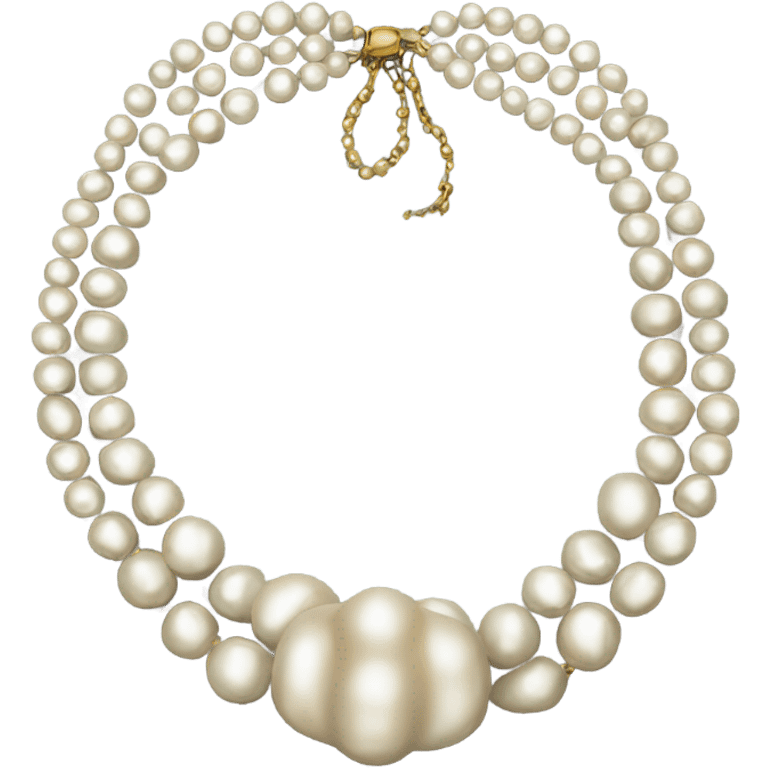 vintage pearl necklace  emoji