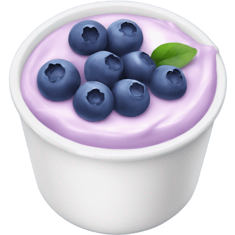 Yogurt with blueberries  emoji