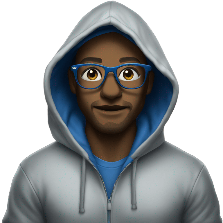 Detroit lion wearing hoodie and glasses in dark alley emoji