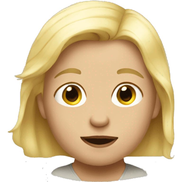 White toddler with blond hair emoji