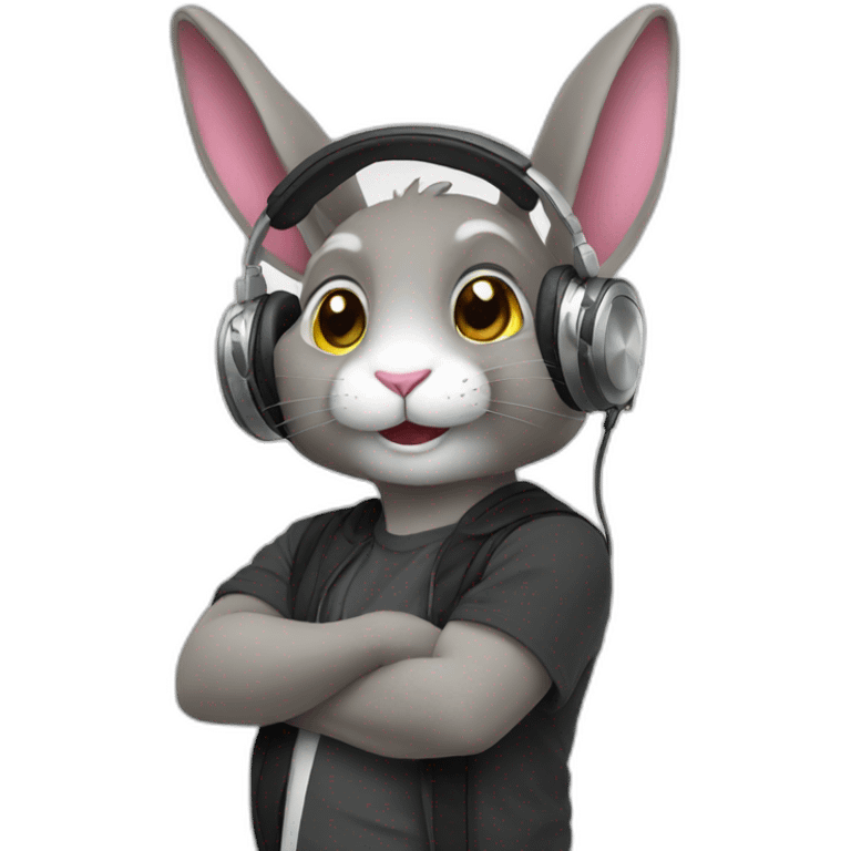 Dj rabbit emoji