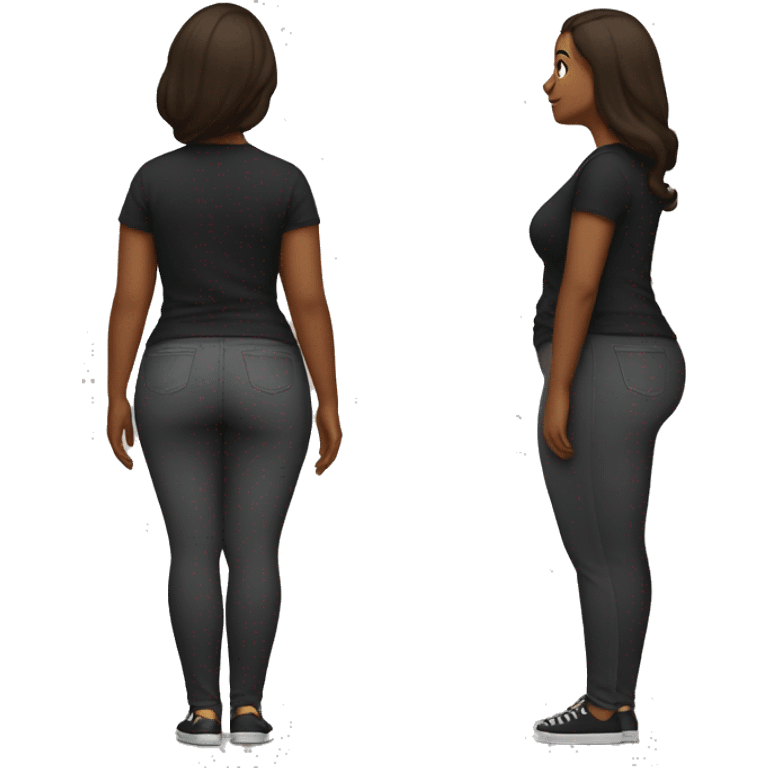 Curvy woman from behind emoji