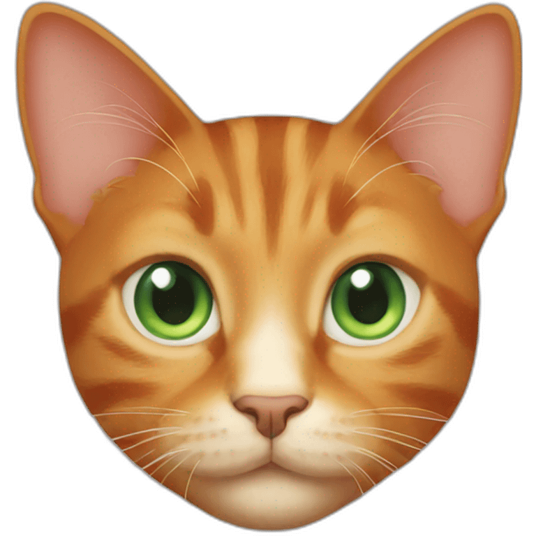 green eyed red tabby cat emoji