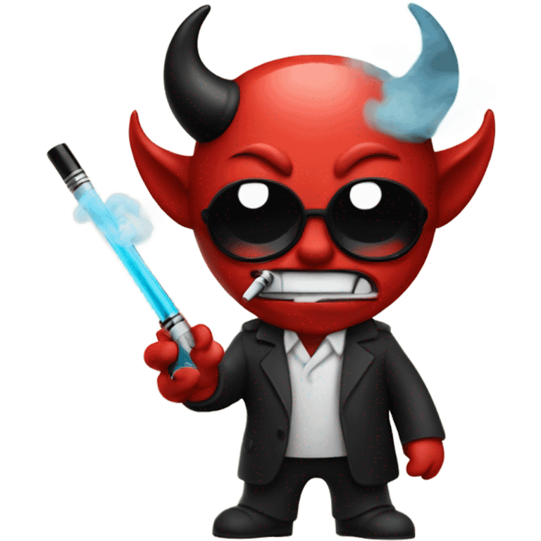 devil holding vape pen emoji