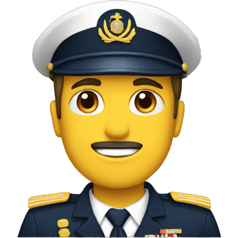 Militar navy saludando emoji