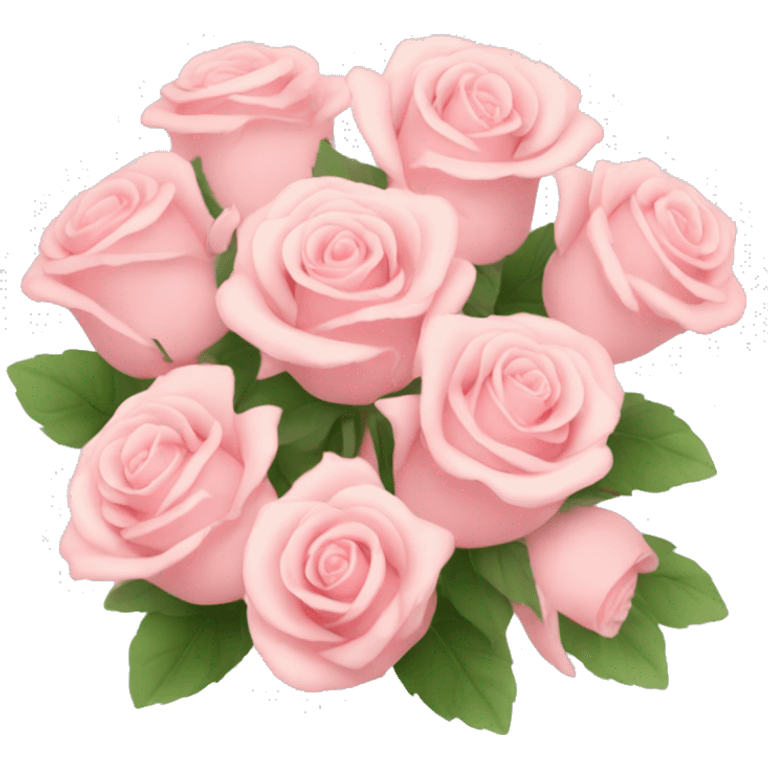 light pink bouquet of roses emoji