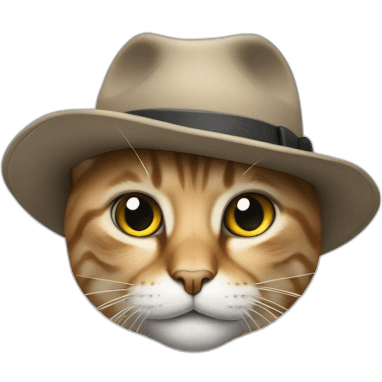 Cat with détective hat emoji