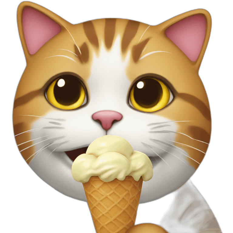 Cat eating ice cream  emoji