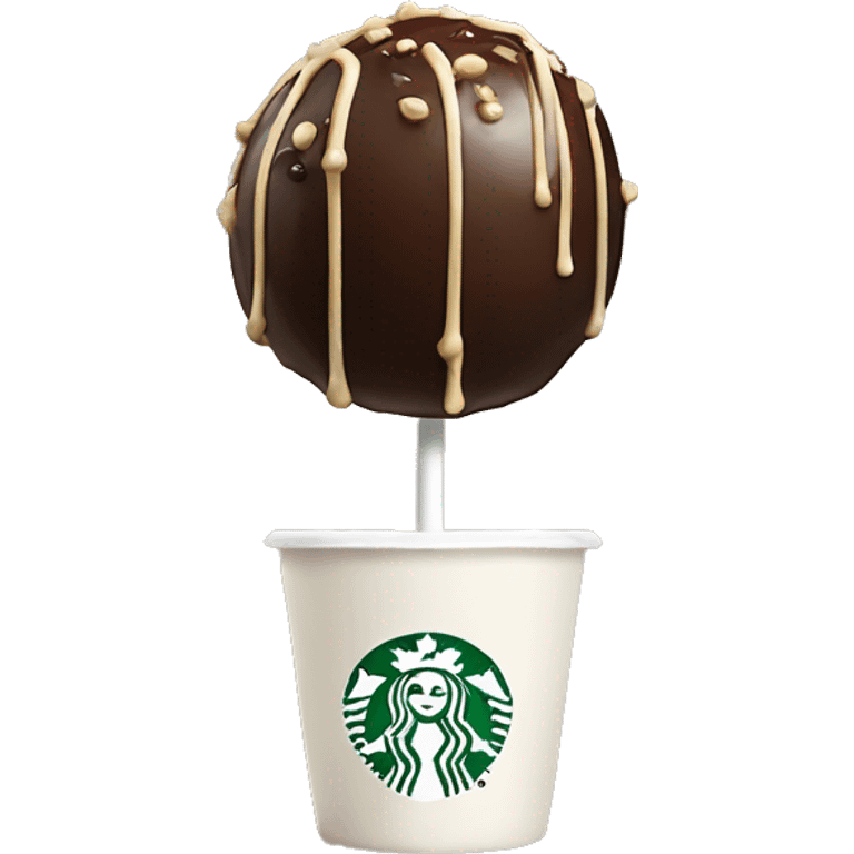 Realistic starbucks cake pops isolated. emoji