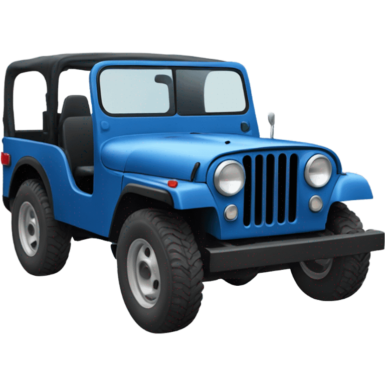 Cj-6 jeep blue emoji