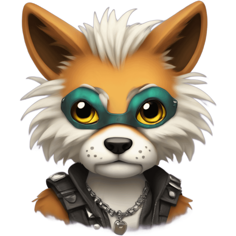 Colorful cute edgy badass anthropomorphic furry  emoji