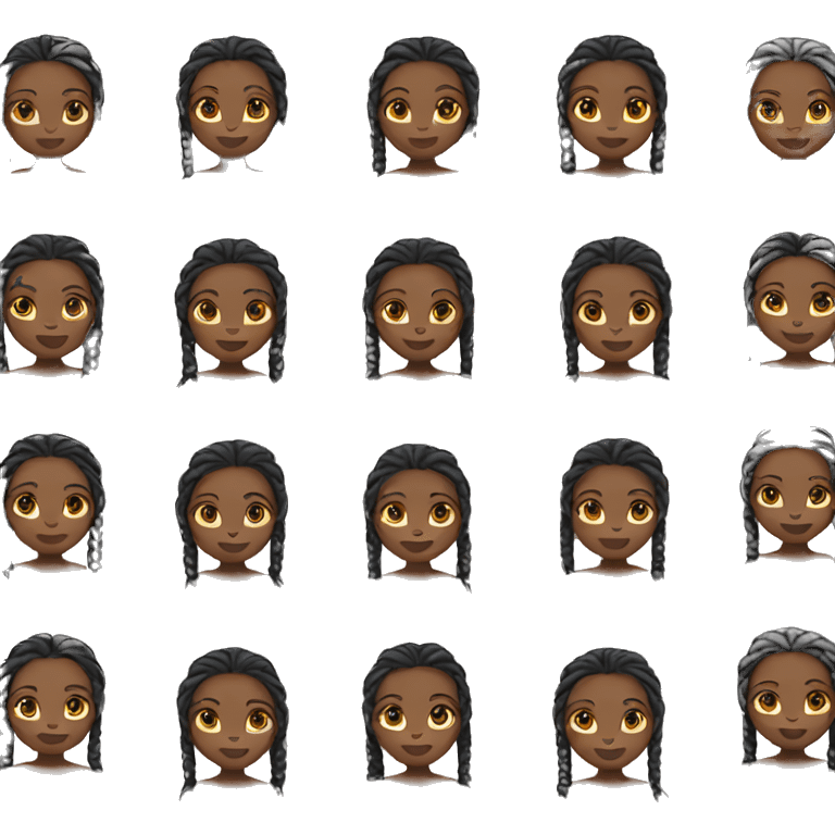 Black girl with braids  emoji