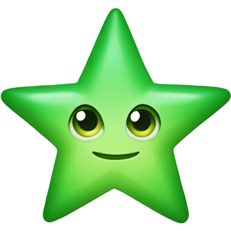 Green twinkle star emoji