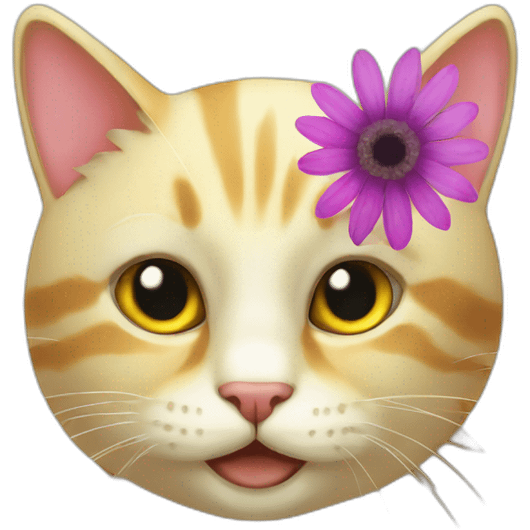 cat flower sun emoji