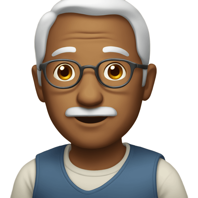 A grandfather with his daughter  emoji