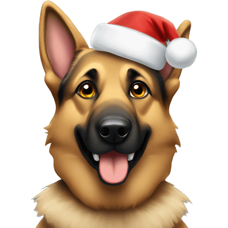 German shepherd Santa emoji