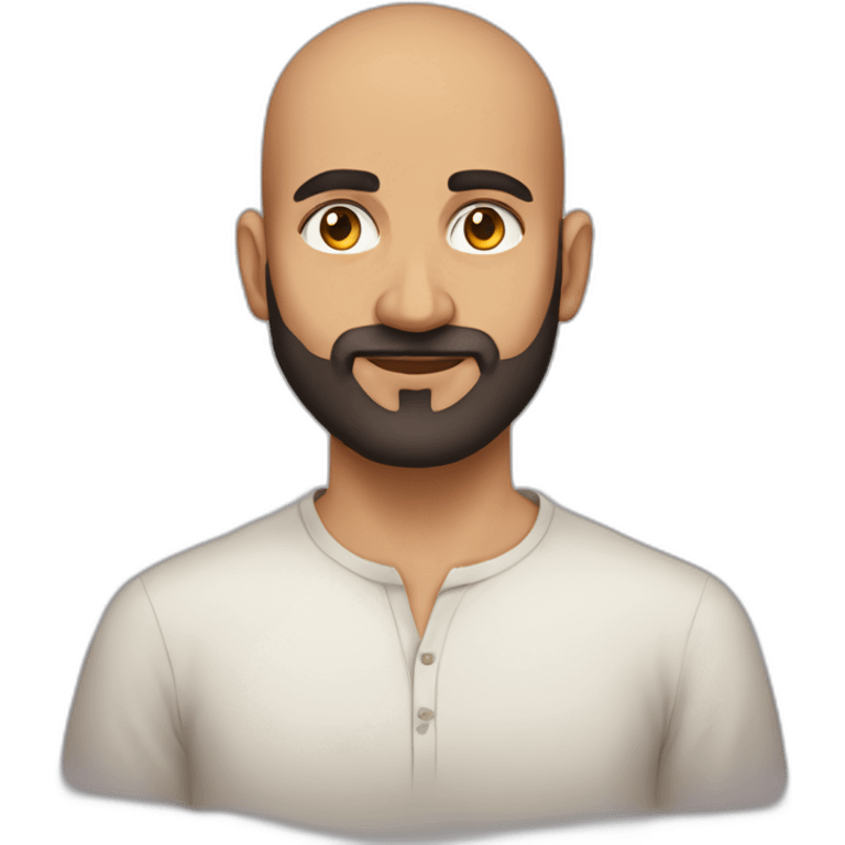 yusuf monaf patna india young without glasses with no hair and long beard emoji